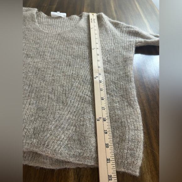 Sud Express Alpaca Mohair Blend Sweater Grey Tan Size Small GUC - Picture 2 of 7